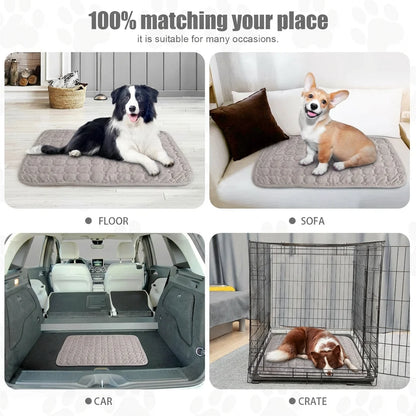 Large Dog Crate Bed Dog Crate Pad Washable Dog Bed Mat for Crate Mats for Dog Cage Mat Dog Kennel Pad Dog Kennel Mat Dog Crate Liner Dog Beds for Large Dog,48" X 36"